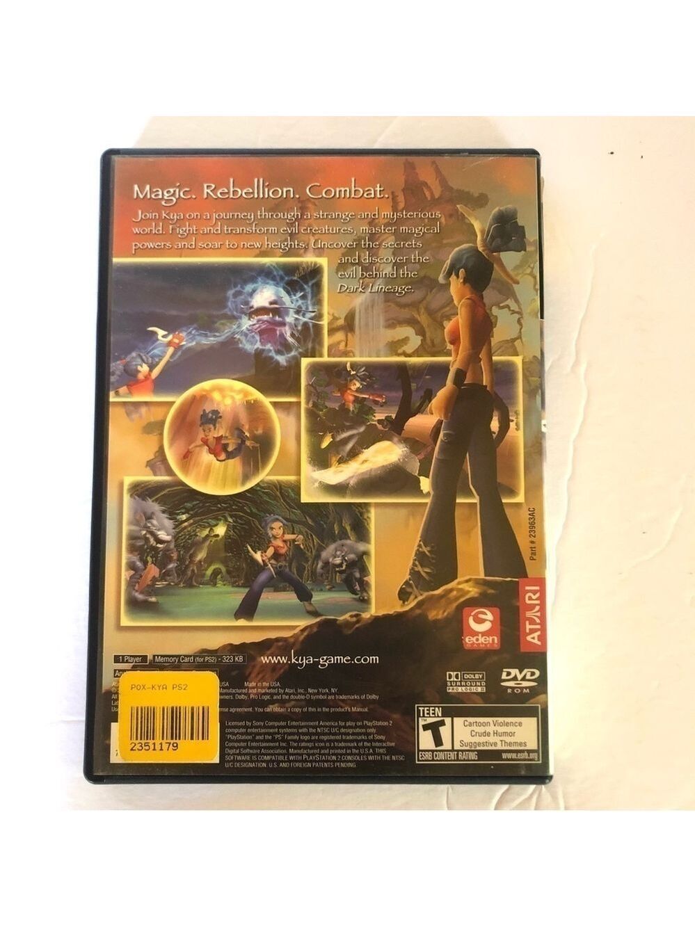 PS2 DARK LINEAGE Atari game for PlayStation 2 Tested - Picture 3 of 3